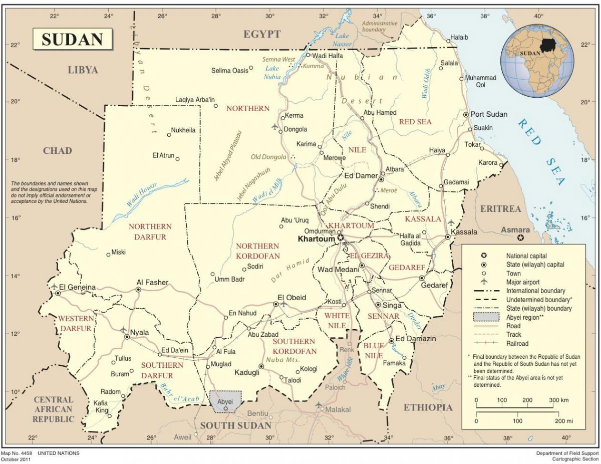 地图的苏丹国