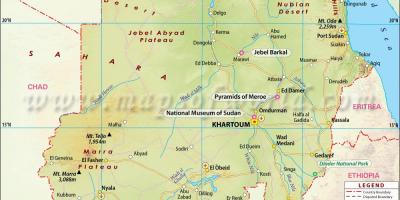 地图的苏丹城市